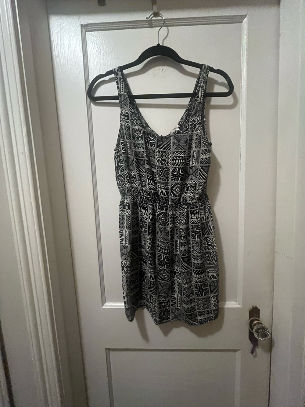 Forever 21 Black and White Tribal Print Mini Dress